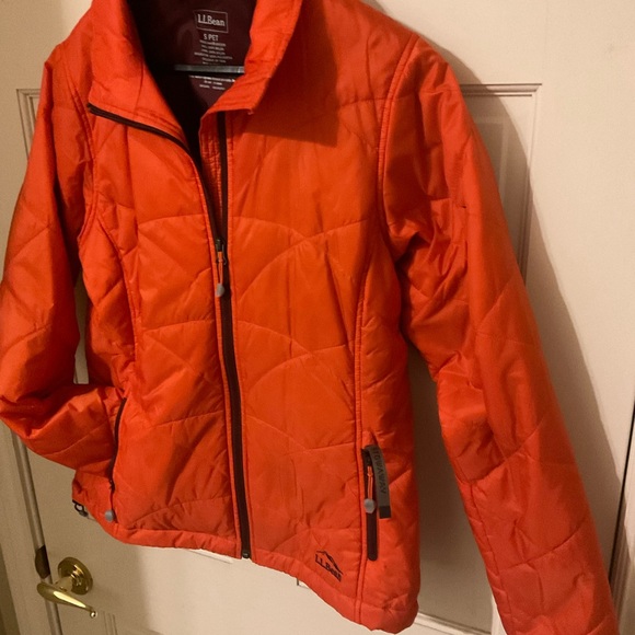 L.L.Bean burnt orange windbreaker jacket small petite - Picture 3 of 9